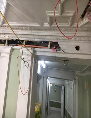 Upgrade Of Sprinklers To Each Lobby In Breaking Up Ornate Ceilings Including Cornice And Coving Systems